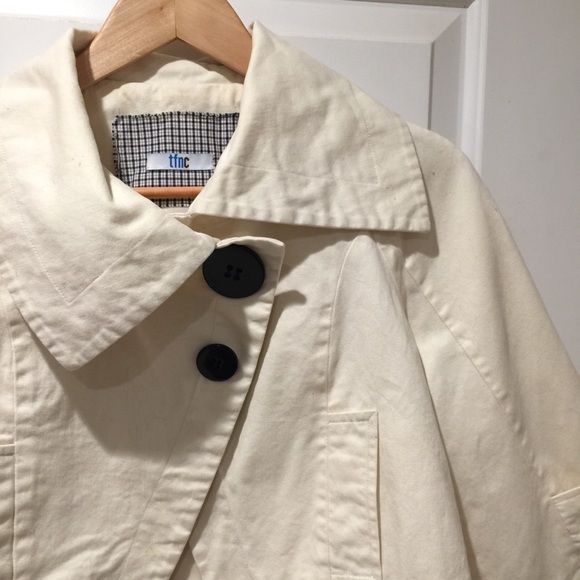 Off White Soft Cropped Jacket by TFNC LF Stores - Picture 3 of 6